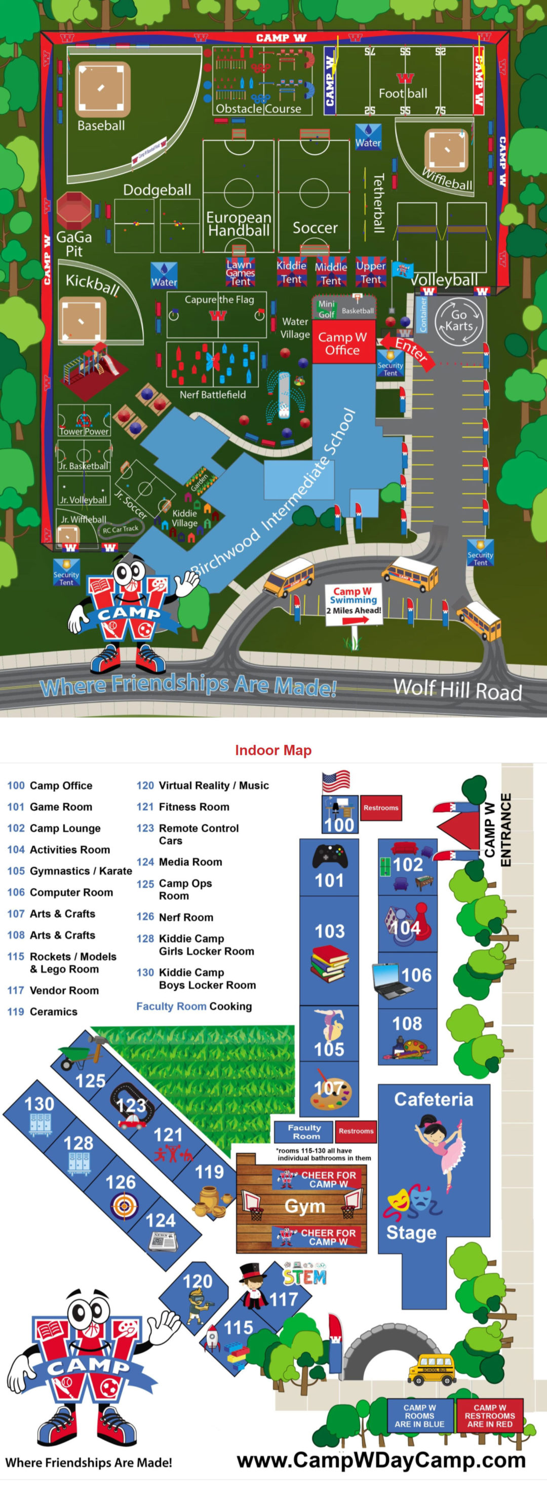 Camp W Map - Camp W Day Camp Long Island Summer Camp, Melville, Nassau ...