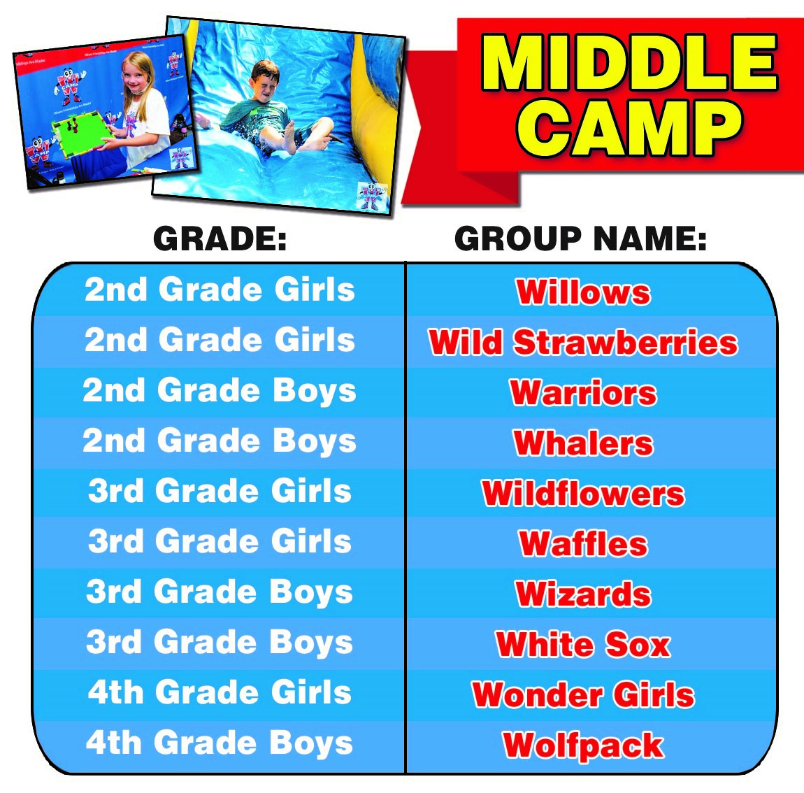 Middle Camp Summer Camp