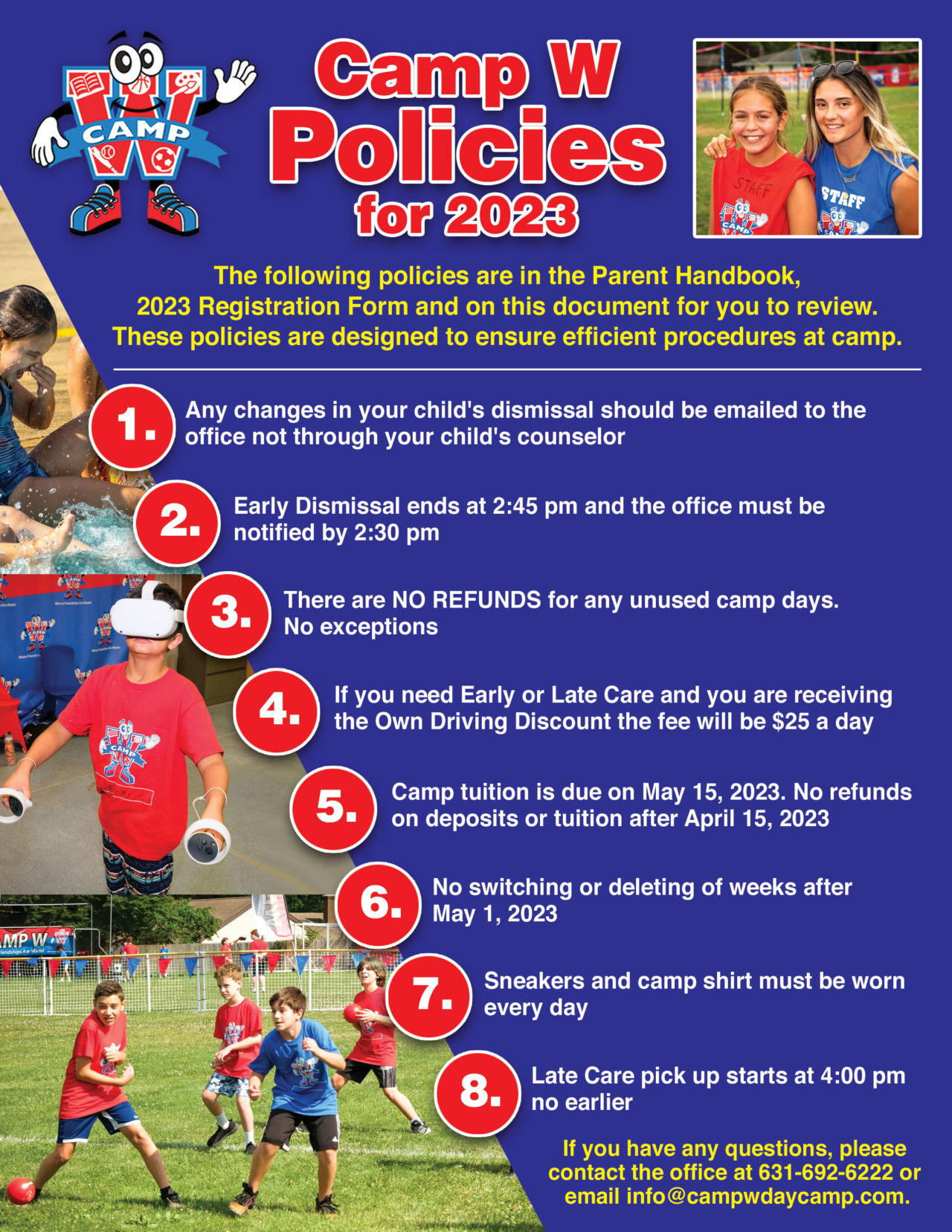 Camp W Summer Camp Policies Camp W Day Camp Long Island Summer Camp