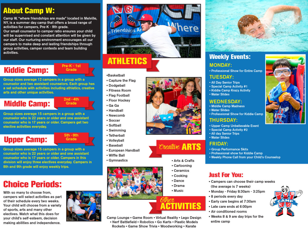 Camp W Brochure - Camp W Day Camp Long Island Summer Camp, Melville ...