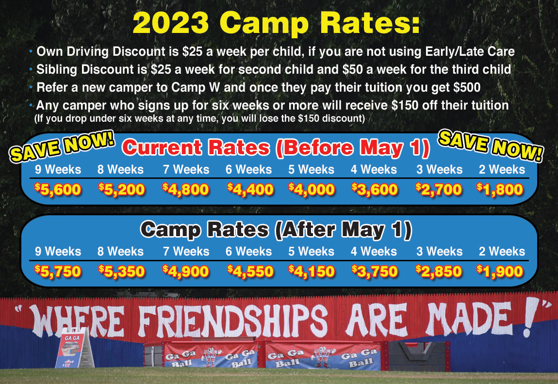 Camp W Dates And Rates Camp W Daycamp Long Island Camp Dates and