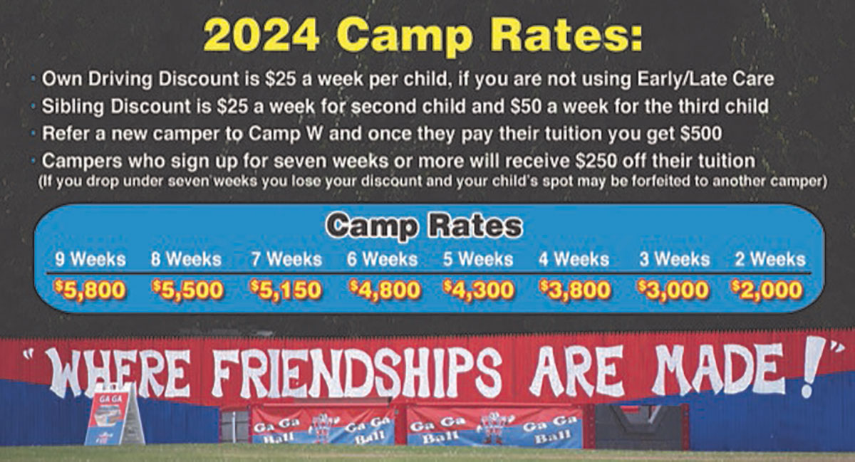 Camp W Summer Camp Dates and Rates