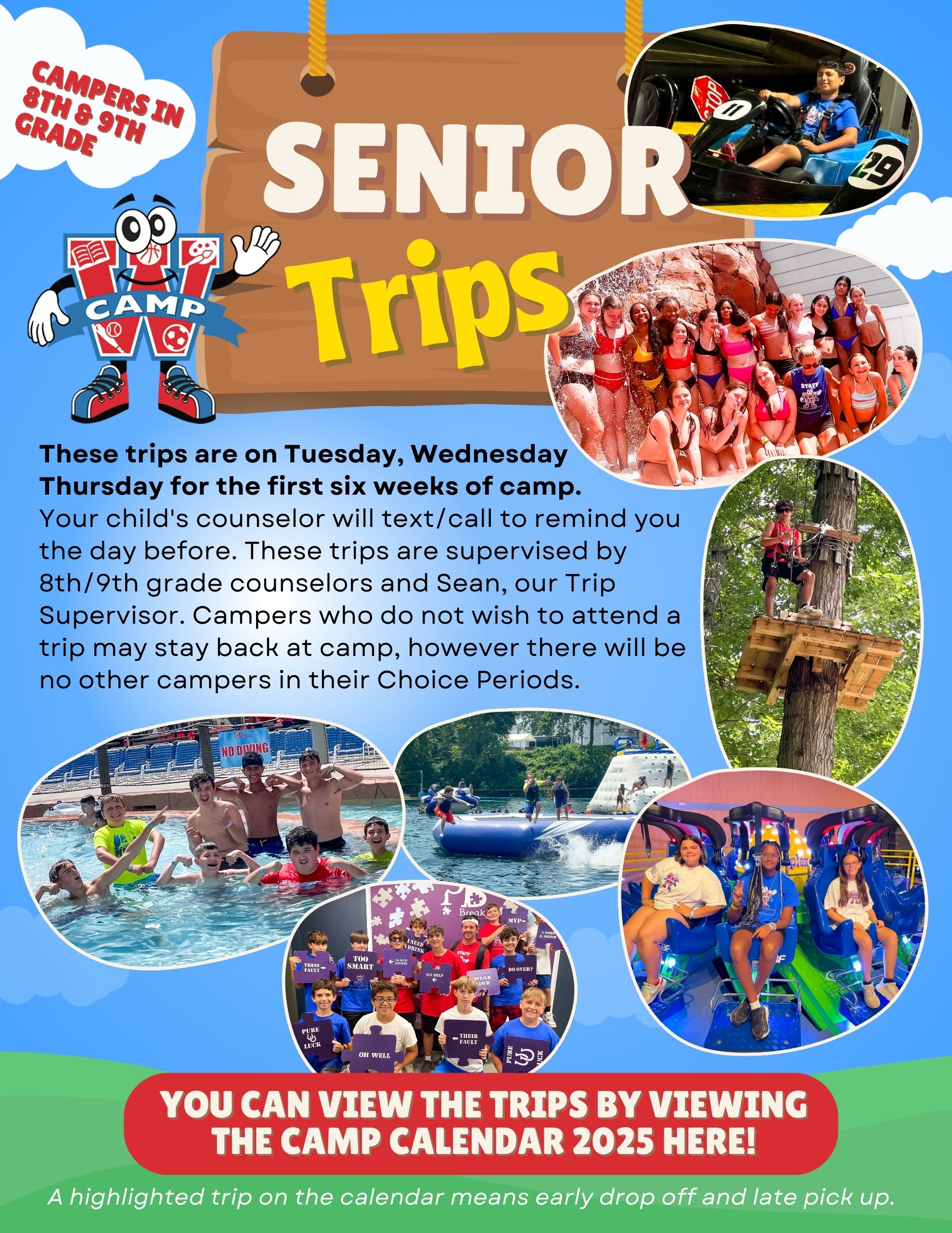 Camp W Summer Camp Trips for Senior Campers